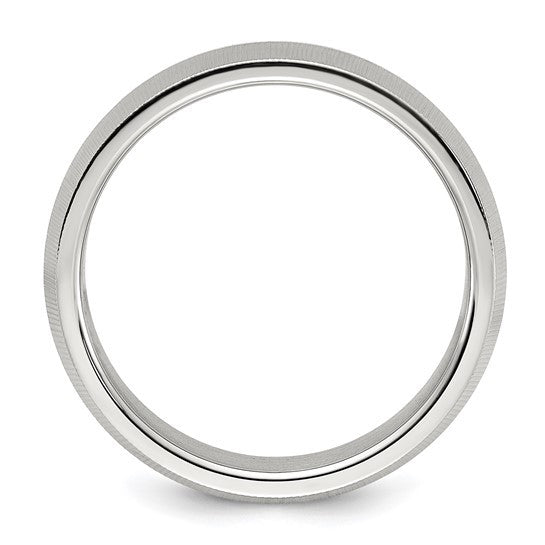 Titanium Polished and Textured 6mm Band