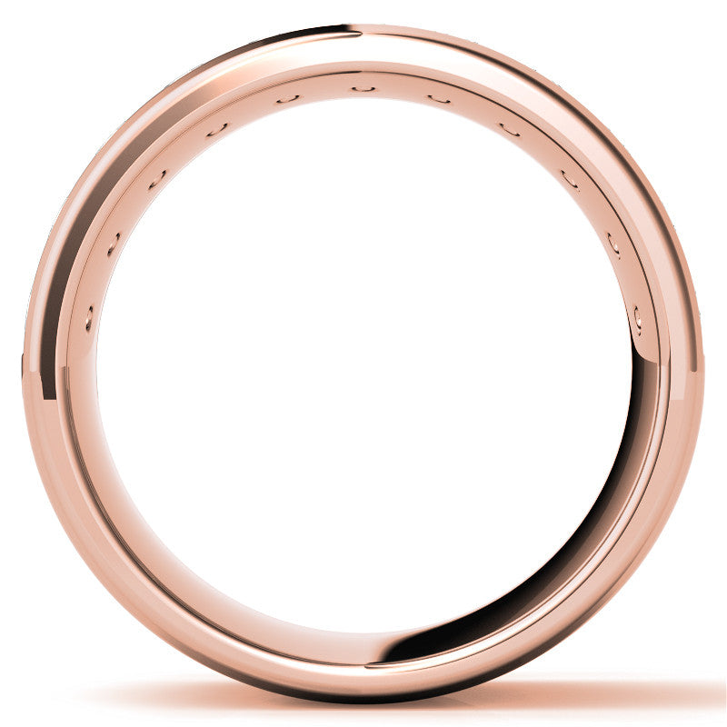 3.25mm Round Brilliant Moissanite Channel Mens Ring