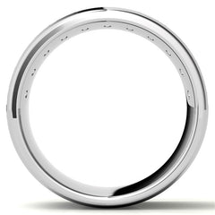 3.25mm Round Brilliant Moissanite Channel Mens Ring