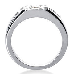 6mm, 0.75ct Round Mens Moissanite Ring