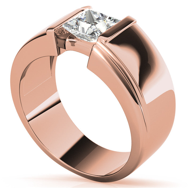 Princess Mens Moissanite Ring