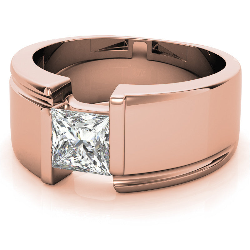 Princess Mens Moissanite Ring