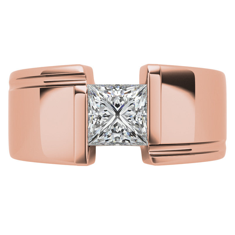 Princess Mens Moissanite Ring