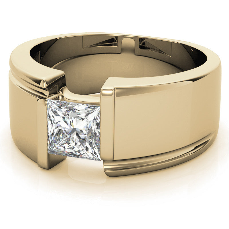 Princess Mens Moissanite Ring