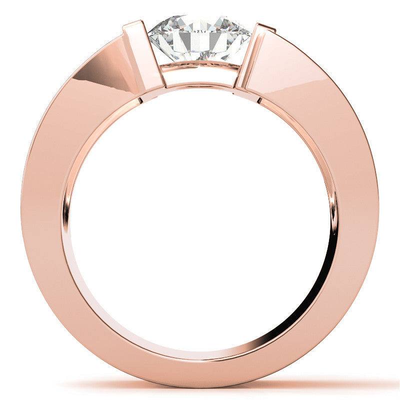 8mm, 2ct Round Mens Moissanite Ring