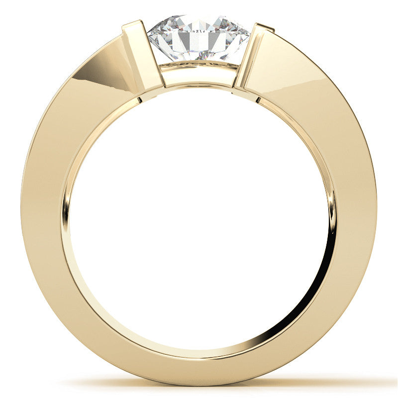 8mm, 2ct Round Mens Moissanite Ring