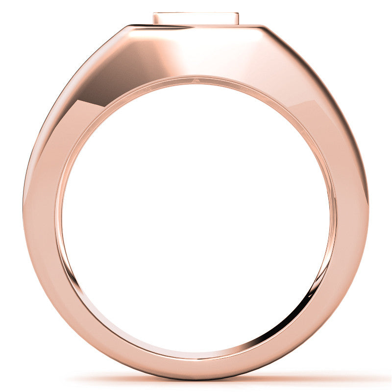5.5mm, 1.1ct Princess Mens Moissanite Ring