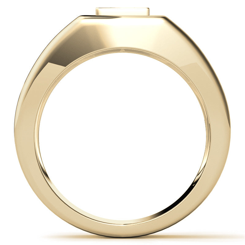 5.5mm, 1.1ct Princess Mens Moissanite Ring