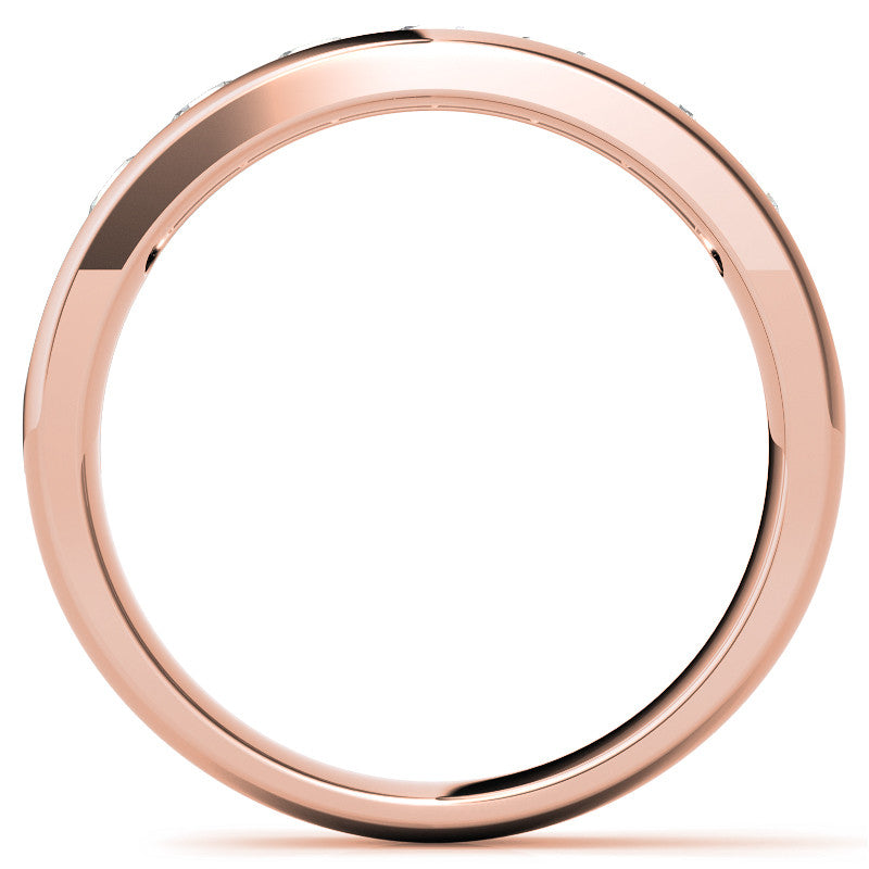 3.5mm, 1.05ct Round Channel Mens Moissanite Ring