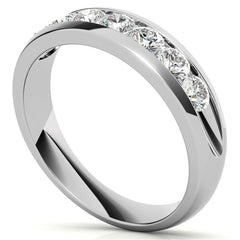3.5mm, 1.05ct Round Channel Mens Moissanite Ring