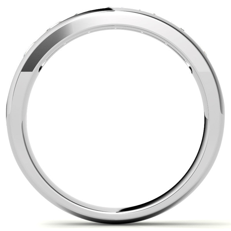 3.5mm, 1.05ct Round Channel Mens Moissanite Ring