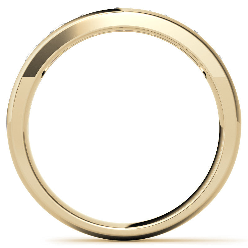 3.5mm, 1.05ct Round Channel Mens Moissanite Ring