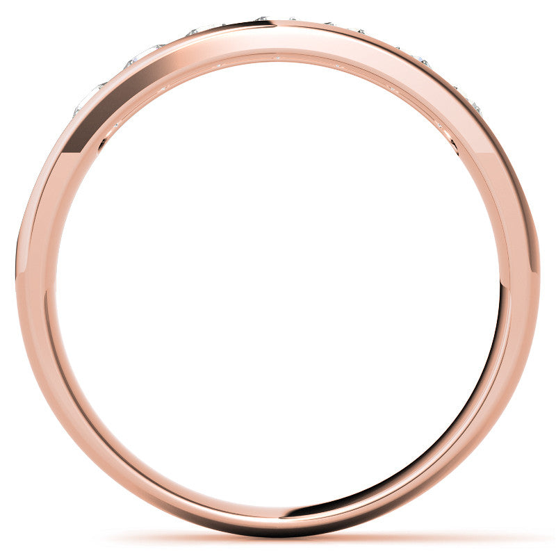 3mm, 0.70ct Round Channel Mens Moissanite Ring