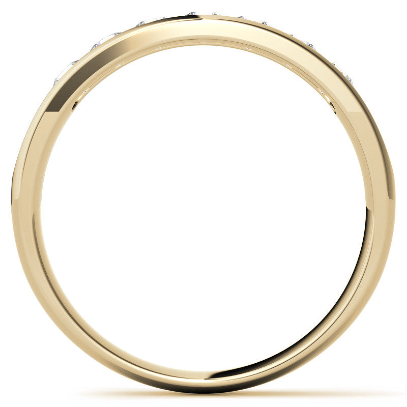 3mm, 0.70ct Round Channel Mens Moissanite Ring