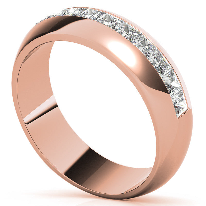 2.5mm, 1.56ct Square Channel Mens Moissanite Ring