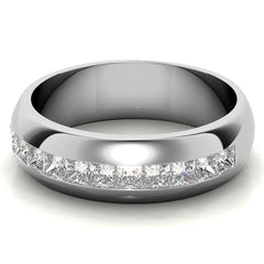 2.5mm, 1.56ct Square Channel Mens Moissanite Ring
