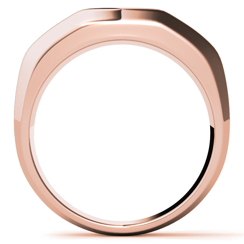 4mm, 1.5ct Round Channel Mens Moissanite Ring