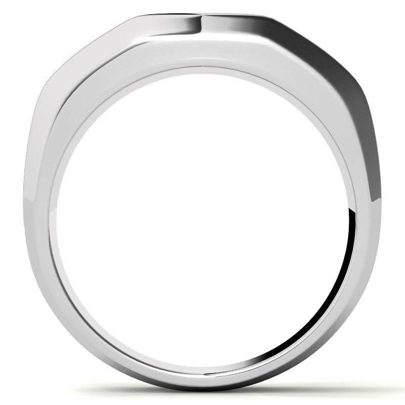 4mm, 1.5ct Round Channel Mens Moissanite Ring