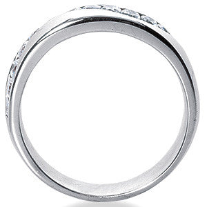 Round Channel Mens Moissanite Ring (0.90ct)