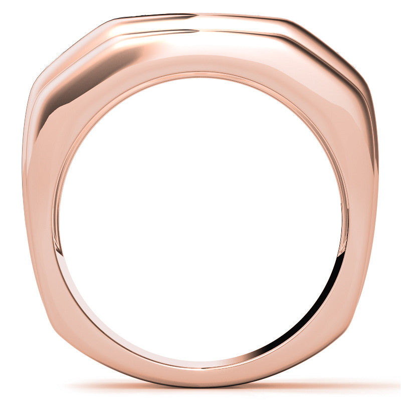 3mm, 1.44ct Square Channel Mens Moissanite Ring
