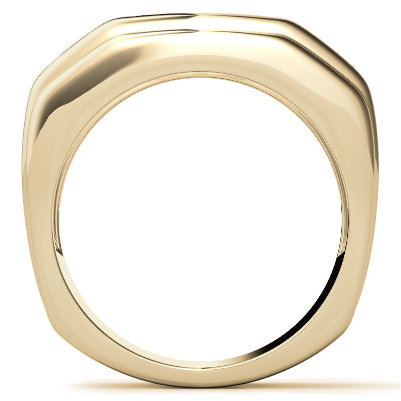 3mm, 1.44ct Square Channel Mens Moissanite Ring
