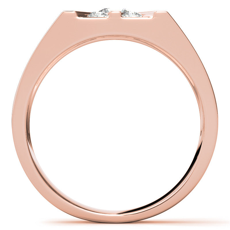 4.5mm, 1.64ct Round Mens Moissanite Ring