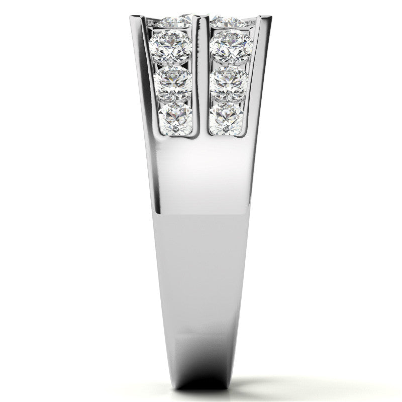 4.5mm, 1.64ct Round Mens Moissanite Ring