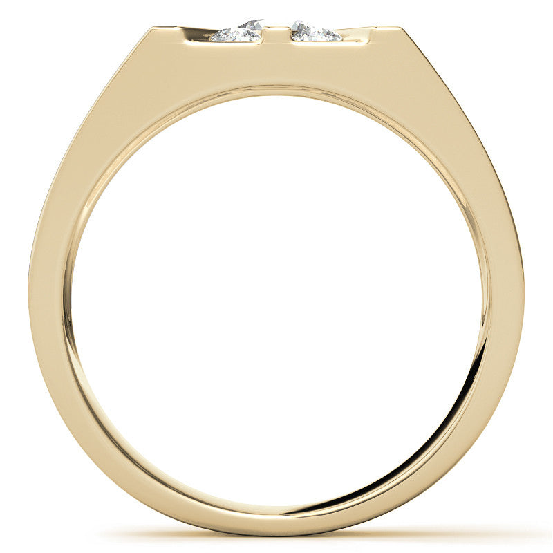 4.5mm, 1.64ct Round Mens Moissanite Ring