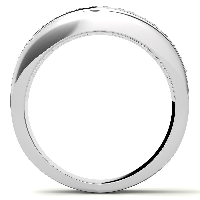 2.5ct Square Channel Mens Moissanite Ring