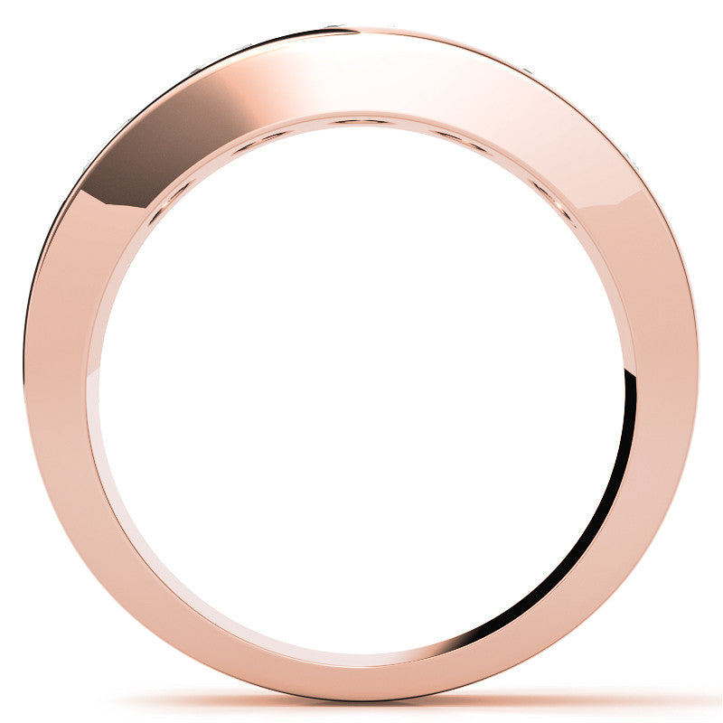 5mm Round Channel Mens Moissanite Ring