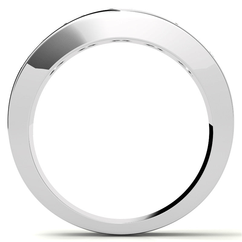 5mm Round Channel Mens Moissanite Ring