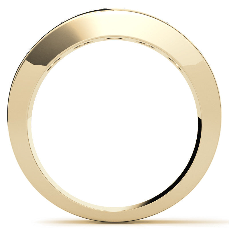 5mm Round Channel Mens Moissanite Ring