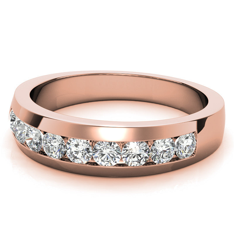 3mm Round Channel Mens Moissanite Ring