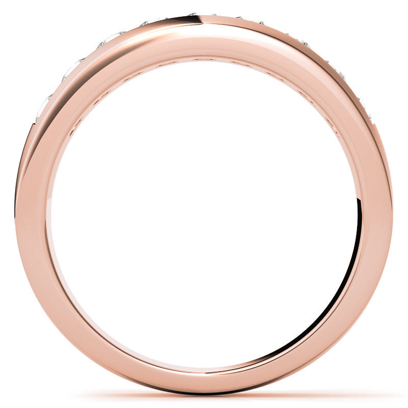 3mm Round Channel Mens Moissanite Ring
