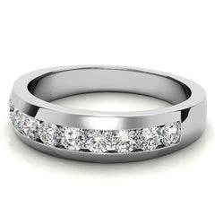 3mm Round Channel Mens Moissanite Ring