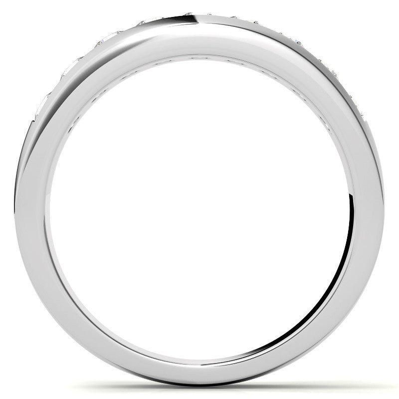 3mm Round Channel Mens Moissanite Ring