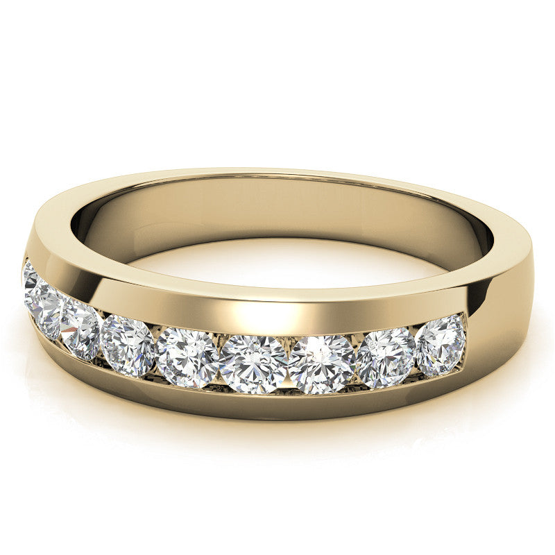 3mm Round Channel Mens Moissanite Ring