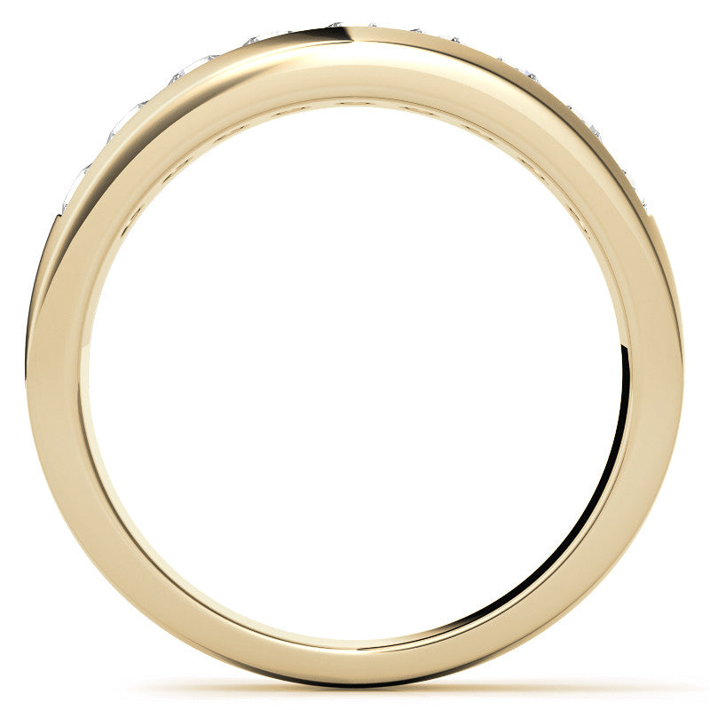 3mm Round Channel Mens Moissanite Ring