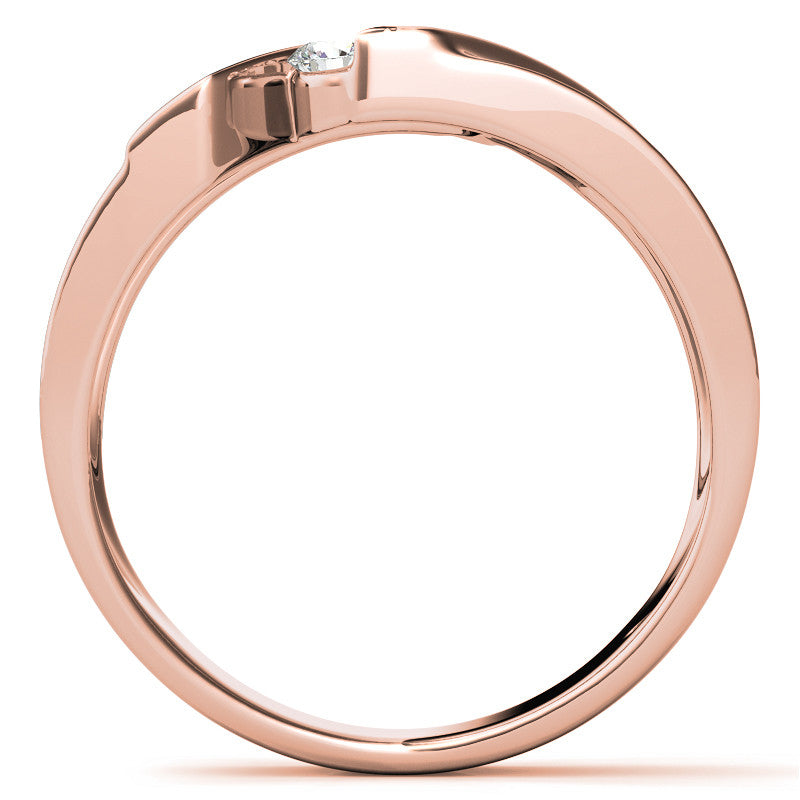 3mm Round Channel Mens Moissanite Ring