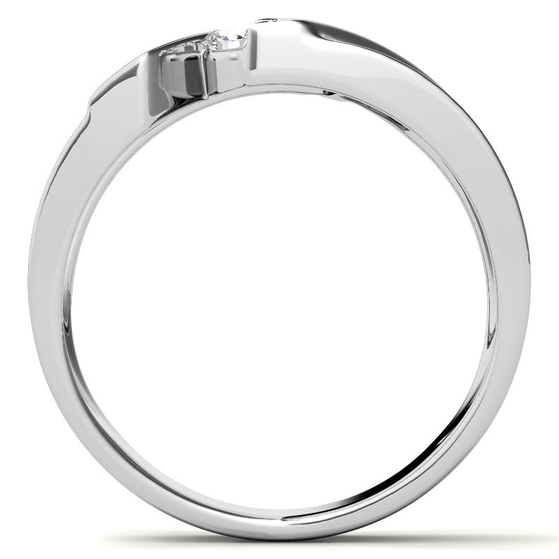 3mm Round Channel Mens Moissanite Ring
