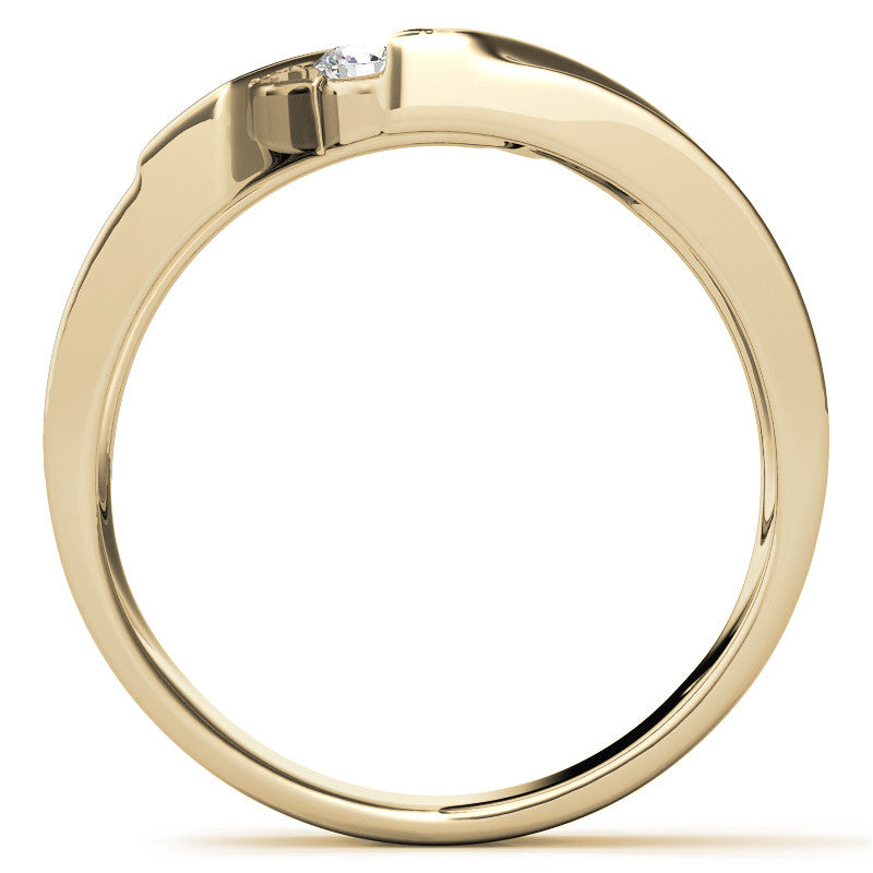 3mm Round Channel Mens Moissanite Ring