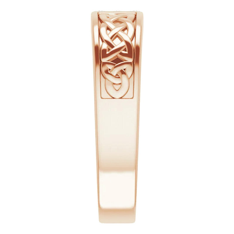 0.36ct Celtic Knot Moissanite Mens Ring