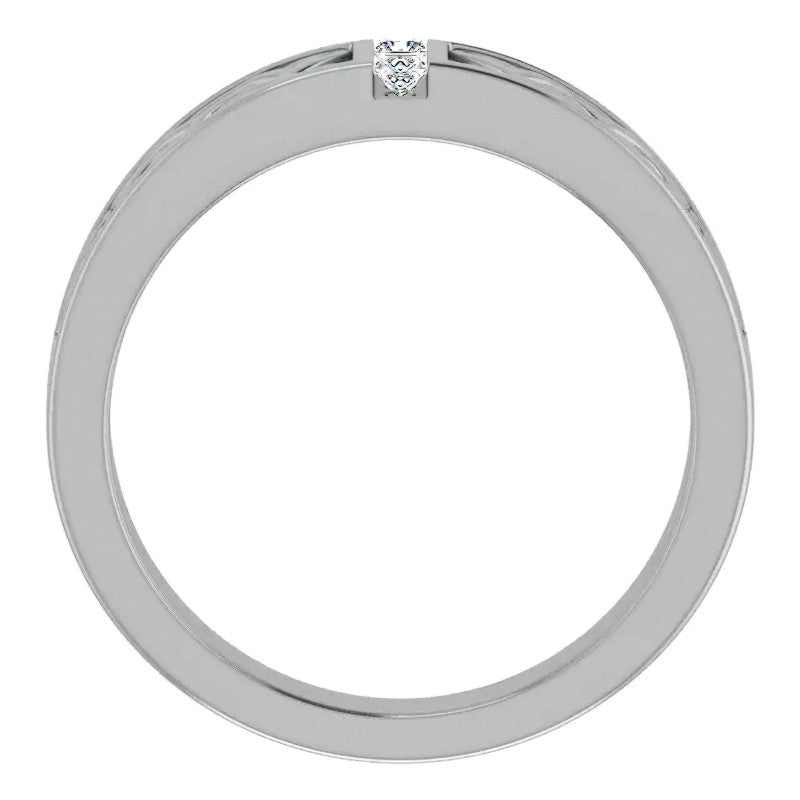 0.36ct Celtic Knot Moissanite Mens Ring