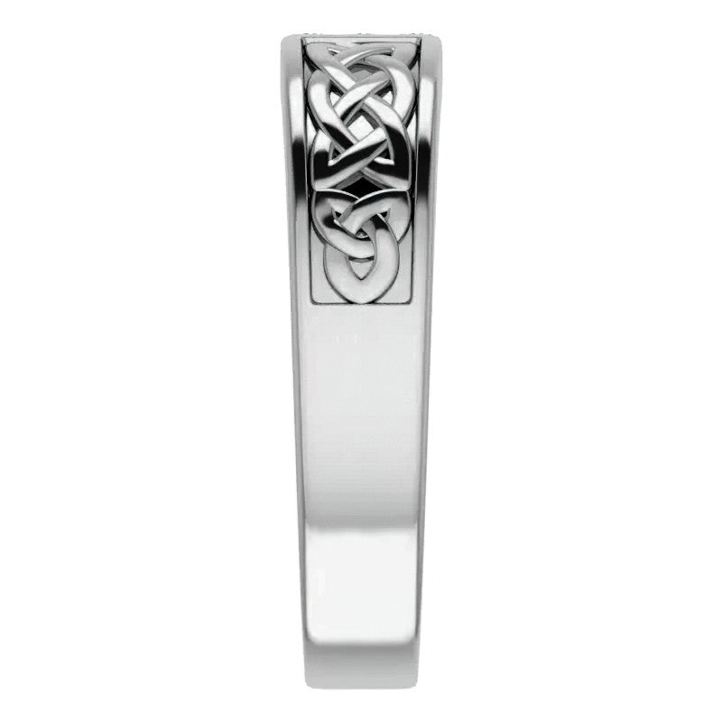 0.36ct Celtic Knot Moissanite Mens Ring
