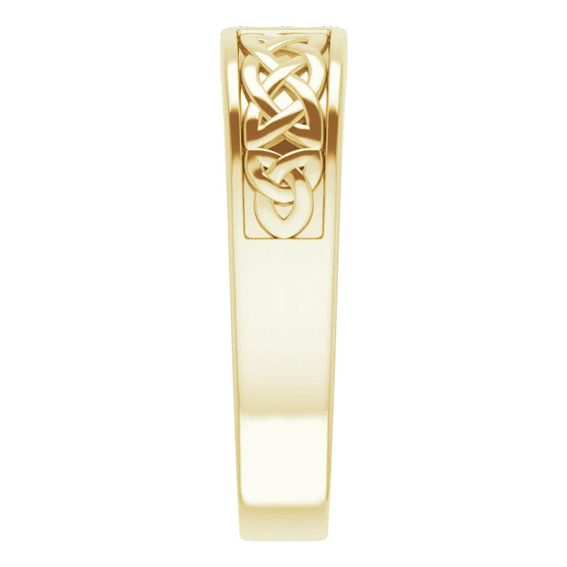 0.36ct Celtic Knot Moissanite Mens Ring