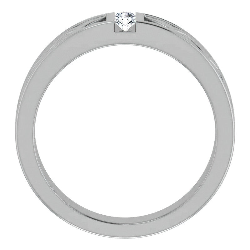 0.09ct Celtic Knot Moissanite Mens Ring