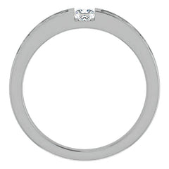 3.5mm/0.27ct Princess Celtic Knot Moissanite Mens Ring