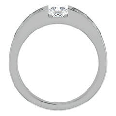 5mm/0.80ct Princess Celtic Knot Moissanite Mens Ring