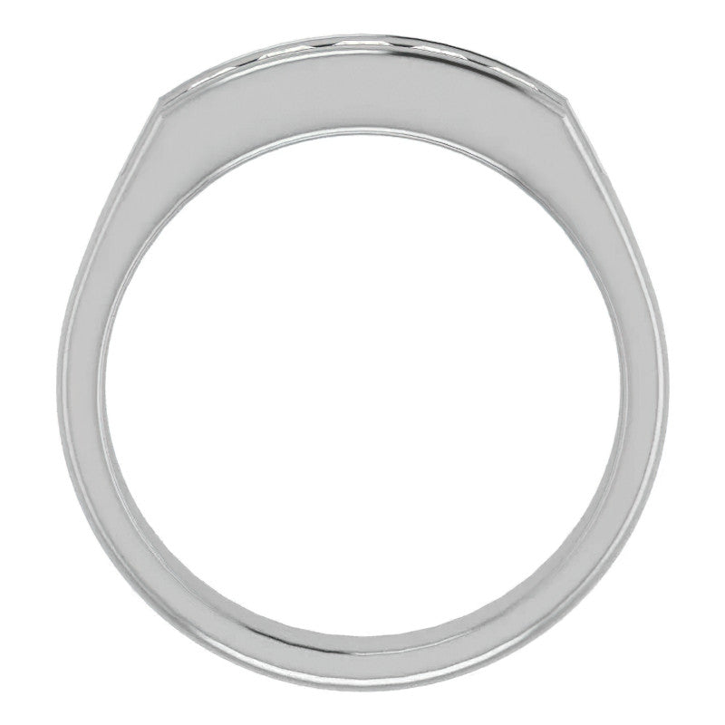 3mm/0.9ct Princess Channel Set Moissanite Mens Band