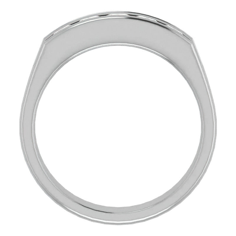 3.5mm/1.35ct Princess Channel Set Moissanite Mens Band
